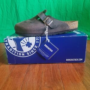 Birkenstock Boston BS Habana Suede Clogs